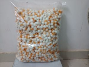 Machine Made, Off- White Round Cotton Wicks with Orange Tip