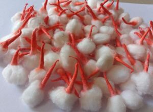 machine made off white round cotton wicks